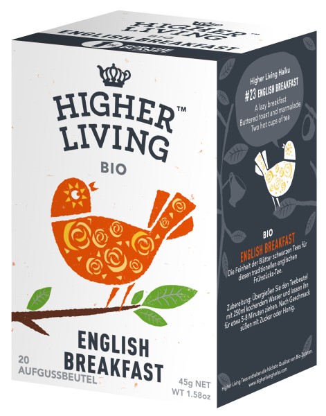 Higher Living - English Breakfast, 45g (20 Teebeutel)