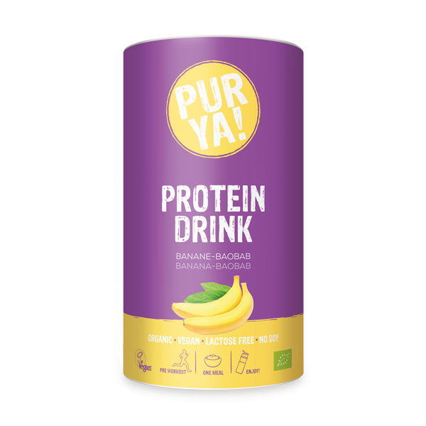 PURYA! Vegan Protein Drink - Banane-Baobab, 550g