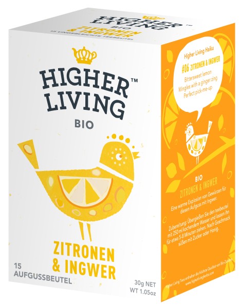 Higher Living - Ingwer-Zitrone, 30g (15 Teebeutel)