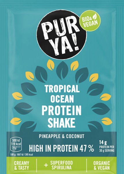 PURYA! Protein Shake Mini - Tropical Ocean Spirulina, 30g