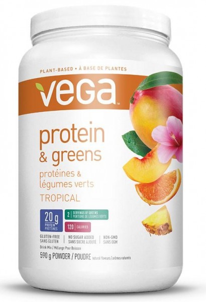 VEGA Protein &amp; Greens - Tropical, 590g