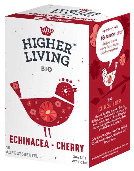 Higher Living - Echinacea-Cherry, 30g (15 Teebeutel)