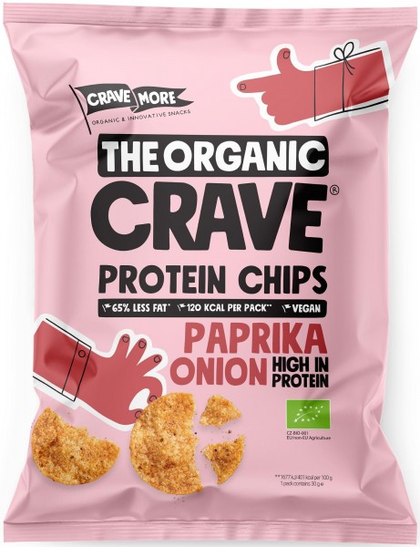 The Organic Crave - Protein Chips Paprika &amp; Onion, 30g