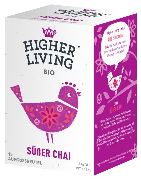 Higher Living - Süßer Chai, 33g (15 Teebeutel)